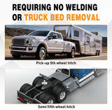 Nilight Fifth Wheel to Gooseneck Ball Adapter, Kingpin to 2-5/16 Inch Gooseneck Ball Towing Receiver Adapter for Trailer Tractor w/ 30,000lbs Max Load, Silver, view 5