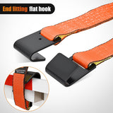 Nilight Flat Hook Ratchet Straps 4 Pack 2 in x 30 Ft Heavy Duty Tie Down Straps 10,000 Lbs Breaking Strength for Truck, Trailers Pickup Orange, view 5