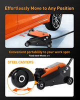 Nilight Floor Jack 2 Ton, Heavy Duty Steel Hydraulic Trolley Car Jack, Portable Emergency Service Jack for Roadside Repair, Lifting Range 5.5 Inch to 15.2 Inch, view 3