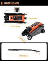 Nilight Floor Jack 2 Ton, Heavy Duty Steel Hydraulic Trolley Car Jack, Portable Emergency Service Jack for Roadside Repair, Lifting Range 5.5 Inch to 15.2 Inch, view 5