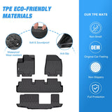 Nilight 2022 2023 2024 2025 2026 Nissan Pathfinder 8 Seats 2022 2023 2024 2025 2026 Infiniti QX60 7 Seats TPE Floor Mats, view 3