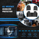 Nilight Floor Mats for Chevy Silverado GMC Sierra 1500 2019-2025, Chevrolet Silverado GMC Sierra 2500HD 3500HD Crew Cab 2020 2021 2022 2023 2024 2025 All Weather Custom Fit Heavy Duty Floor Liners, view 5