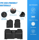 Nilight Floor Mats for Chevy Silverado GMC Sierra 1500 Crew Cab 2014-2018, Chevrolet Silverado Sierra 2500HD 3500HD 2015 2016 2017 2018 2019 All Weather Custom Fit Heavy Duty Floor Liners, view 3
