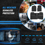 Nilight Floor Mats for Chevy Silverado GMC Sierra 1500 Crew Cab 2014-2018, Chevrolet Silverado Sierra 2500HD 3500HD 2015 2016 2017 2018 2019 All Weather Custom Fit Heavy Duty Floor Liners, view 5