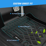 Nilight Floor Mats for Chevy Traverse 2009-2017/2008-2017 Buick Enclave / 2007-2010 Saturn Outlook / 2007-2016 GMC Acadia All Weather Custom Fit Heavy Duty Floor Liners, view 2