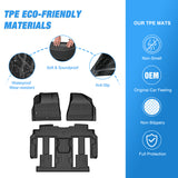 Nilight Floor Mats for Chevy Traverse 2009-2017/2008-2017 Buick Enclave / 2007-2010 Saturn Outlook / 2007-2016 GMC Acadia All Weather Custom Fit Heavy Duty Floor Liners, view 3