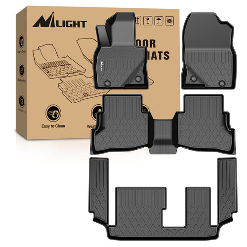 Nilight Floor Mats for Mazda CX-9 CX9 (7 Seat Only) 2016 2017 2018 2019 2020 2021 2022 2023 All Weather Custom Fit Heavy Duty Floor Liners