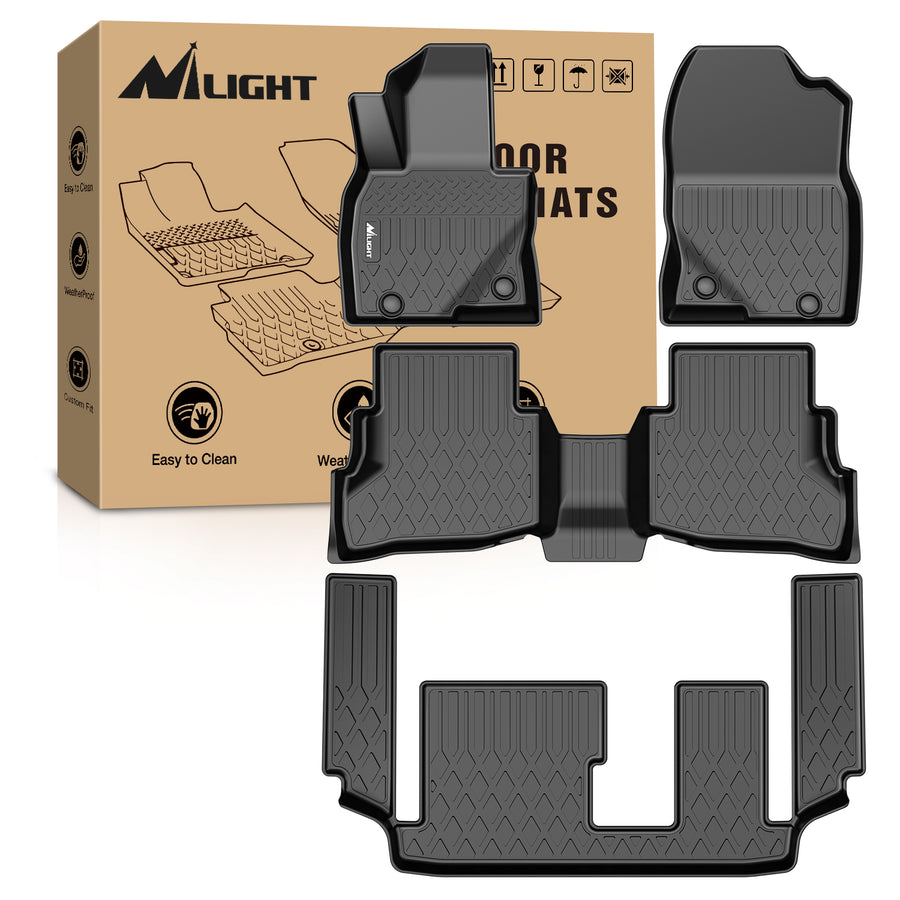 Nilight Floor Mats for Mazda CX-9 CX9 (7 Seat Only) 2016 2017 2018 2019 2020 2021 2022 2023 All Weather Custom Fit Heavy Duty Floor Liners