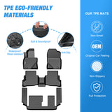 Nilight Floor Mats for Mazda CX-9 CX9 (7 Seat Only) 2016 2017 2018 2019 2020 2021 2022 2023 All Weather Custom Fit Heavy Duty Floor Liners, view 3