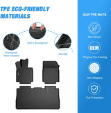 Nilight Floor Mats for Tesla Cybertruck Cyber Truck 2023 2024 2025 2026 All Weather Custom Fit Heavy Duty Floor Liners, view 3