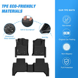 Nilight Floor Mats for Toyota Tacoma Double Cab 2005 2006 2007 2008 2009 2010 2011 2012 2013 2014 2015 All Weather Custom Fit Heavy Duty Floor Liners, view 3