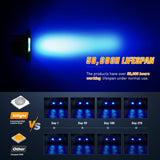 Nilight Flush Mount LED Light Pods 2 PCS 42 W Blue Upgraded Spot Flood Combo Bumper Driving Fog Fishing Hunting Emergency Safety Signal Lighting for UTV Pickup Van Boat Tractor, view 3