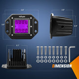 Nilight Flush Mount LED Light Pods 2 PCS 42 W Purple Upgraded Spot Flood Combo Bumper Driving Decoration Neon Light Bar Off Road Lights 12V 24V Lighting for Truck ATV UTV SUV Pickup Van Boat Tractor, view 2