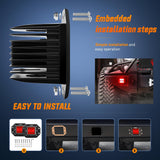 Nilight Flush Mount LED Light Pods 2 PCS 42 W Red Upgraded Spot Flood Combo Bumper Driving Fog Lights Fishing Hunting Emergency Safety Signal Light for UTV Pickup Van Boat Tractor, view 4