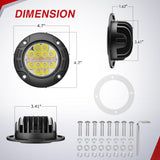 Nilight Flush Mount LED Light Pods 2PCS 5 Inch 36W Amber White 3 Lighting Modes Fog Lights Spot Flood Beam with Dual Control 18AWG Wiring Harness for Truck Pickup Golf Cart UTV ATV SUV Boat 4x4 Car, view 2
