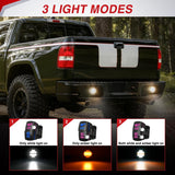 Nilight Flush Mount LED Light Pods 2PCS 5 Inch 36W Amber White 3 Lighting Modes Fog Lights Spot Flood Beam with Dual Control 18AWG Wiring Harness for Truck Pickup Golf Cart UTV ATV SUV Boat 4x4 Car, view 3