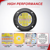Nilight Flush Mount LED Light Pods 2PCS 5 Inch 36W Amber White 3 Lighting Modes Fog Lights Spot Flood Beam with Dual Control 18AWG Wiring Harness for Truck Pickup Golf Cart UTV ATV SUV Boat 4x4 Car, view 5