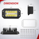 Nilight Flush Mount LED Light Pods 2PCS 6 Inch 39W Amber White 3 Lighting Modes Fog Lights Spot Flood Beam with Dual Control 18AWG Wiring Harness for Truck Pickup Golf Cart UTV ATV SUV Boat 4x4 Car, view 2
