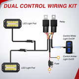 Nilight Flush Mount LED Light Pods 2PCS 6 Inch 39W Amber White 3 Lighting Modes Fog Lights Spot Flood Beam with Dual Control 18AWG Wiring Harness for Truck Pickup Golf Cart UTV ATV SUV Boat 4x4 Car, view 4