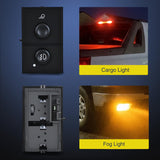 Nilight Fog Light and Cargo Lamp Switch Compatible with 2003 2004 2005 2006 Chevy Silverado 1500 2500 3500 Avalanche 1500 2500 2003-2006 GMC Sierra 1500 2500 3500 Cadillac Escalade w/Blue LED, view 4
