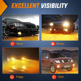 Nilight Fog Light Assembly Compatible with 2000 2001 Nissan Maxima 2002 2003 Sentra&Frontier 2004 Xterra Amber Lens Lamps Replacement, view 4