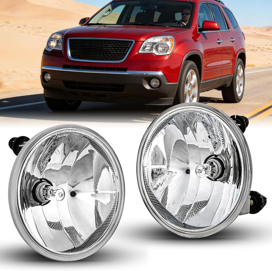 Nilight Fog Light Assembly Compatible with 2007 2008 2009 2010 2011 2012 2013 Chevy Avalanche Suburban Tahoe GMC Yukon Acadia Ford Mustang Pontiac 2015 2016 2017 Silverado Colorado H16 Bulbs