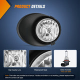 Nilight Fog Light Assembly Compatible with 2007 2008 2009 2010 2011 2012 2013 Toyota Tundra 2008-2011 Toyota Sequoia w/Metal Bumper Model Clear Lens Driver and Passenger Side, view 2