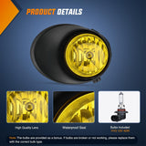 Nilight Fog Light Assembly Compatible with 2007-2013 Toyota Tundra | 2008 2009 2010 2011 Toyota Sequoia w/Metal Bumper Model Yellow Lens Driver and Passenger Side, view 2