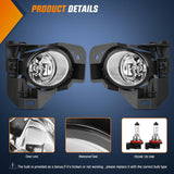 Nilight Fog Light Assembly Compatible with 2009 2010 2011 2012 2013 2014 Nissan Maxima Clear Lens Lamps Replacement H11 12V 55W Bulbs, view 2