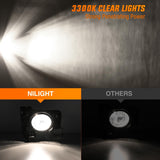 Nilight Fog Light Assembly Compatible with 2009 2010 2011 2012 2013 2014 Nissan Maxima Clear Lens Lamps Replacement H11 12V 55W Bulbs, view 6