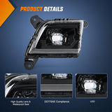 Nilight Fog Light Assembly Compatible with 2019 2020 2021 2022 2023 Chevrolet Silverado 1500 2020-2023 Chevy Silverado 2500HD 3500HD Smoke Lens Driver and Passenger Side, view 2