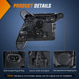 Nilight Fog Light Assembly Compatible with 2019 2020 2021 2022 2023 Chevrolet Silverado 1500 2020-2023 Chevy Silverado 2500HD 3500HD Smoke Lens Driver and Passenger Side, view 3