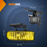 Nilight 1999 2000 2001 2002 GMC Sierra 1500 2500 2001 2002 Sierra 1500HD 2500HD 3500 2000 2001 2002 2003 2004 2005 2006 Amber Yukon Fog Light Assembly, view 6