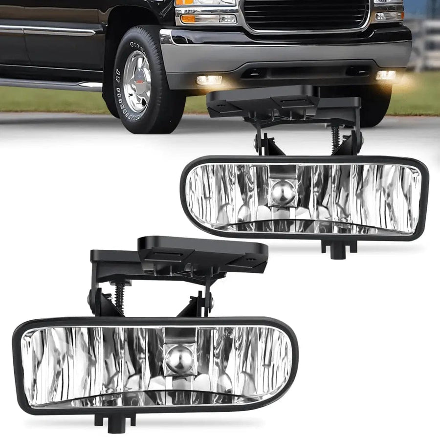 Nilight 1999 2000 2001 2002 GMC Sierra 1500 2500 2001 2002 Sierra 1500HD 2500HD 3500 2000 2001 2002 2003 2004 2005 2006 Yukon Fog Light Assembly