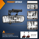 Nilight 1999 2000 2001 2002 GMC Sierra 1500 2500 2001 2002 Sierra 1500HD 2500HD 3500 2000 2001 2002 2003 2004 2005 2006 Yukon Fog Light Assembly, view 2