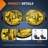 Nilight Fog Lights Assembly Compatible with 2001 2002 2003 2004 2005 2006 2007 Toyota Sequoia 2000-2006 Tundra(NOT fit steel front bumper models) w/9006 12V 51W Bulbs Amber Lens, view 2