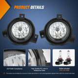 Nilight Fog Lights Assembly Compatible with 2001 2002 2003 Ford Ranger w/H10 12V 42W Bulbs Clear Lens Driver and Passenger Side, view 2