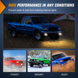Nilight Fog Lights Assembly Compatible with 2001 2002 2003 Ford Ranger w/H10 12V 42W Bulbs Clear Lens Driver and Passenger Side, view 4