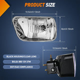 Nilight Fog Lights Assembly Compatible with 2002 2003 2004 2005 2006 2007 2008 2009 Chevy Trailblazer 2003-2008 Isuzu Ascender Bumper Lights w/12V 27W Bulbs (NOT Fit 2007-2009 TRAILBLAZER SS Models), view 4
