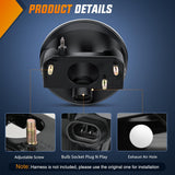 Nilight Fog Lights Assembly Compatible with 2002 2003 2004 2005 2006 2007 2008 2009 GMC Envoy Foglight Replacement w/880 12V 27W Bulbs Clear Lens, view 3
