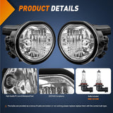Nilight Fog Lights Assembly Compatible with 2003 2004 2005 2006 2007 2008 Toyota Matrix 2003-2008 Pontiac Vibe 2004-2010 Scion TC Clear Lens w/9006 12V 55W Bulbs, view 2
