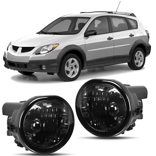 Nilight Fog Lights Assembly Compatible with 2003 2004 2005 2006 2007 2008 Toyota Matrix 2003-2008 Pontiac Vibe 2004-2010 Scion TC Smoke Lens w/9006 12V 55W