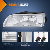 Nilight Fog Lights Assembly Compatible with 2003 2004 2005 2006 2007 Honda Accord 4Door Sedan 2004-2008 Acura TL w/H11 12V 55W Bulbs Clear Lens Driver and Passenger Side, view 3