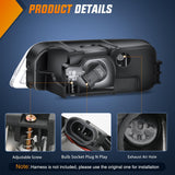 Nilight Fog Lights Assembly Compatible with 2003 2004 2005 2006 2007 Honda Accord 4Door Sedan 2004-2008 Acura TL w/H11 12V 55W Bulbs Clear Lens Driver and Passenger Side, view 4