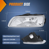 Nilight Fog Lights Assembly Compatible with 2003 2004 2005 2006 2007 Honda Accord 4Door Sedan 2004-2008 Acura TL w/H11 12V 55W Bulbs Clear Lens Driver and Passenger Side, view 5