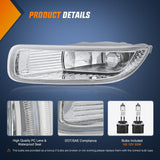 Nilight Fog Lights Assembly Compatible with 2003 2004 Toyota Corolla w/H3 12V 55W Bulbs Clear Lens Driver and Passenger Side, view 2