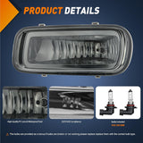 Nilight Fog Lights Assembly Compatible with 2004 2005 2006 Ford F-150 F150 Left Driver and Right Passenger Side Smoke Lens w/H10 12V 42W Bulbs, view 2