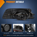 Nilight Fog Lights Assembly Compatible with 2006 2007 Honda Accord Sedan 4 Door w/H11 12V 55W Bulbs Clear Lens Driver and Passenger Side, view 4