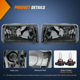 Nilight Fog Lights Assembly Compatible with 2007 2008 2009 2010 2011 2012 2013 2014 2015 Chevrolet Silverado Avalanche Tahoe Suburban GMC Sierra Yukon Cadillac Escalade smoke Lens, view 2