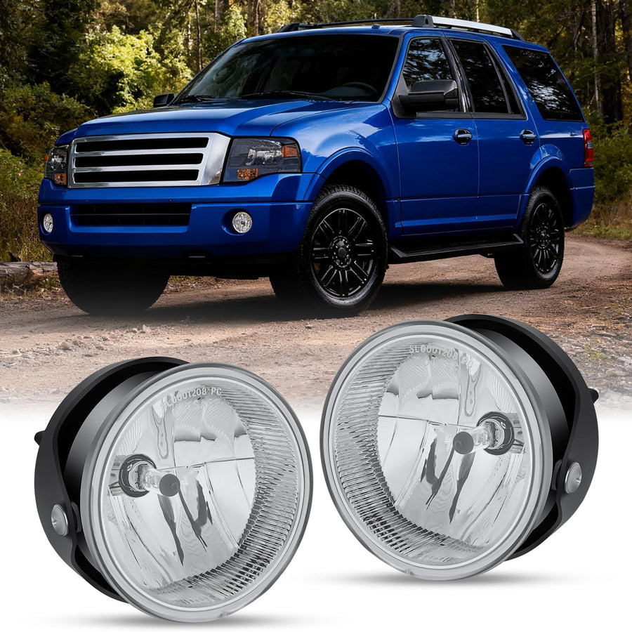 Nilight Fog Lights Assembly Compatible with 2007 2008 2009 2010 2011 2012 2013 2014 Ford Expedition 2008-2011 Ranger(Not Fit STX Package) w/H10 12V 42W Bulbs Clear Lens